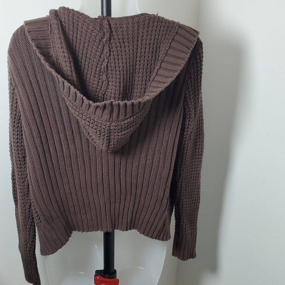 Cozy Brown Women's Cardigan Sweater - Picture 2 of 4